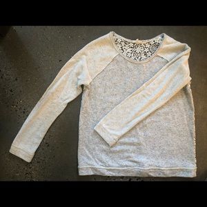 Mystree-M/L-Sweater-Gray-Lace